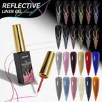 Shiny Reflective Disco Liner Gel Polish 12color Nail Art Painting High Quality Liner Gel